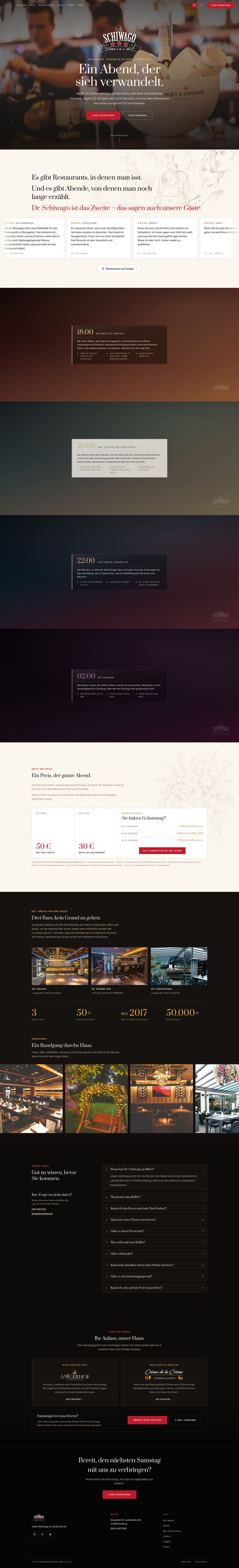 Website Dr. Schiwago in der Desktop-Ansicht
